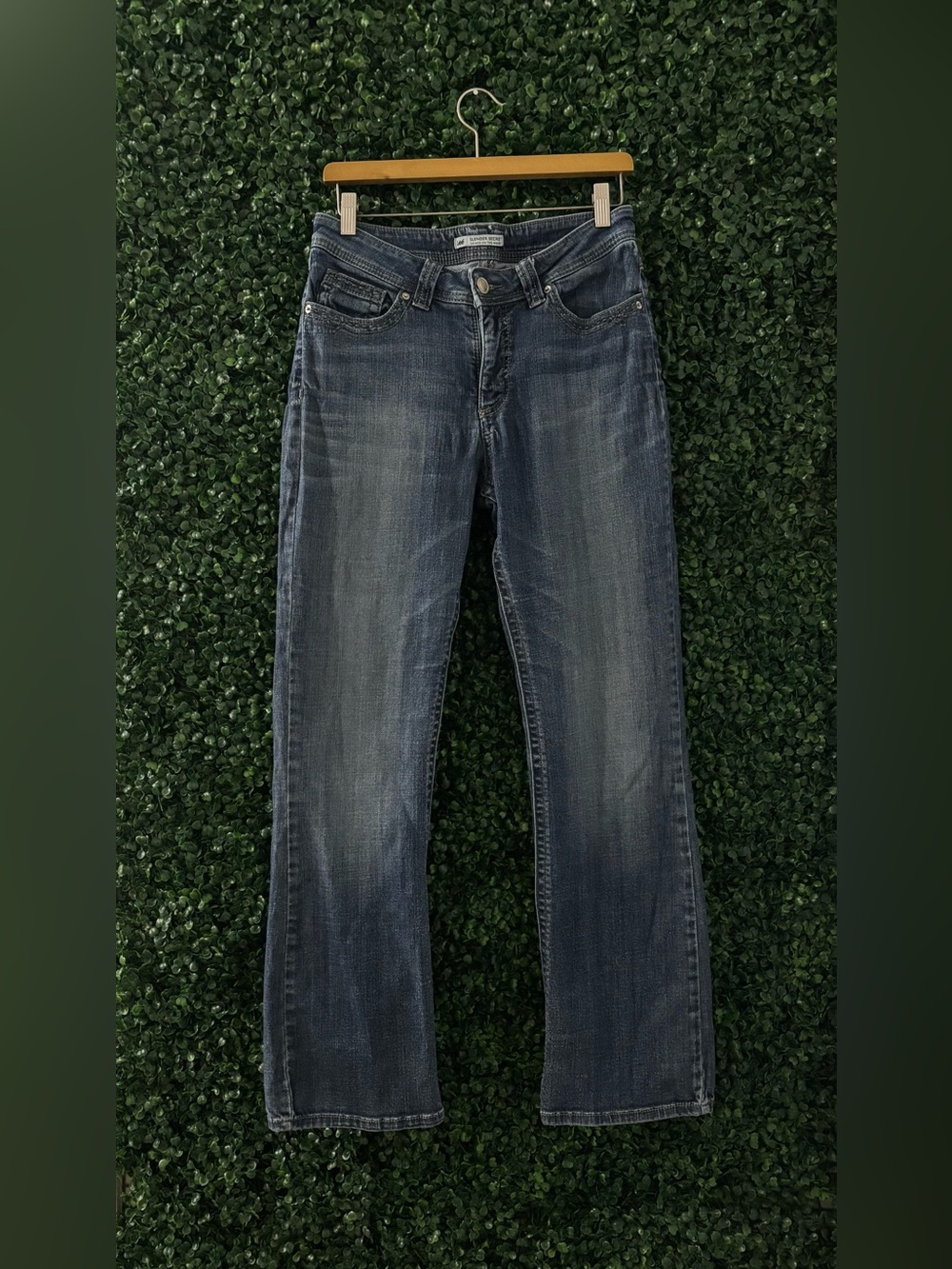 Sz 10 Lee Slender Secret Bootcut Jeans Low Rise Y2K Medium Wash